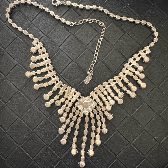 Elegant Silver and Multicolor Crystal Necklace and Earring Set - Picture 2 of 3